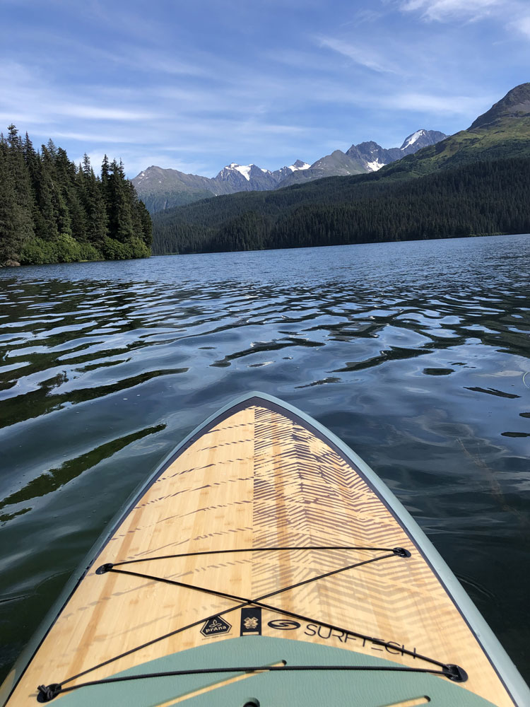 SUP boarding in Alaska